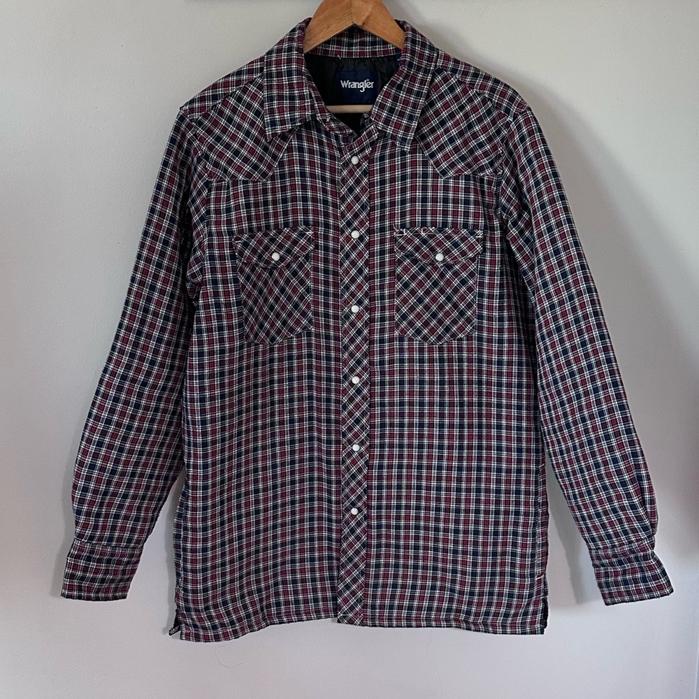 Wrangler Men's Quilted Plaid Pearl Snap